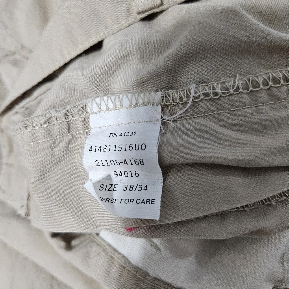 VTG Polo by Ralph Lauren Chino Baggy Usa Made Khakis Size 38/34 RN 41381 B18
